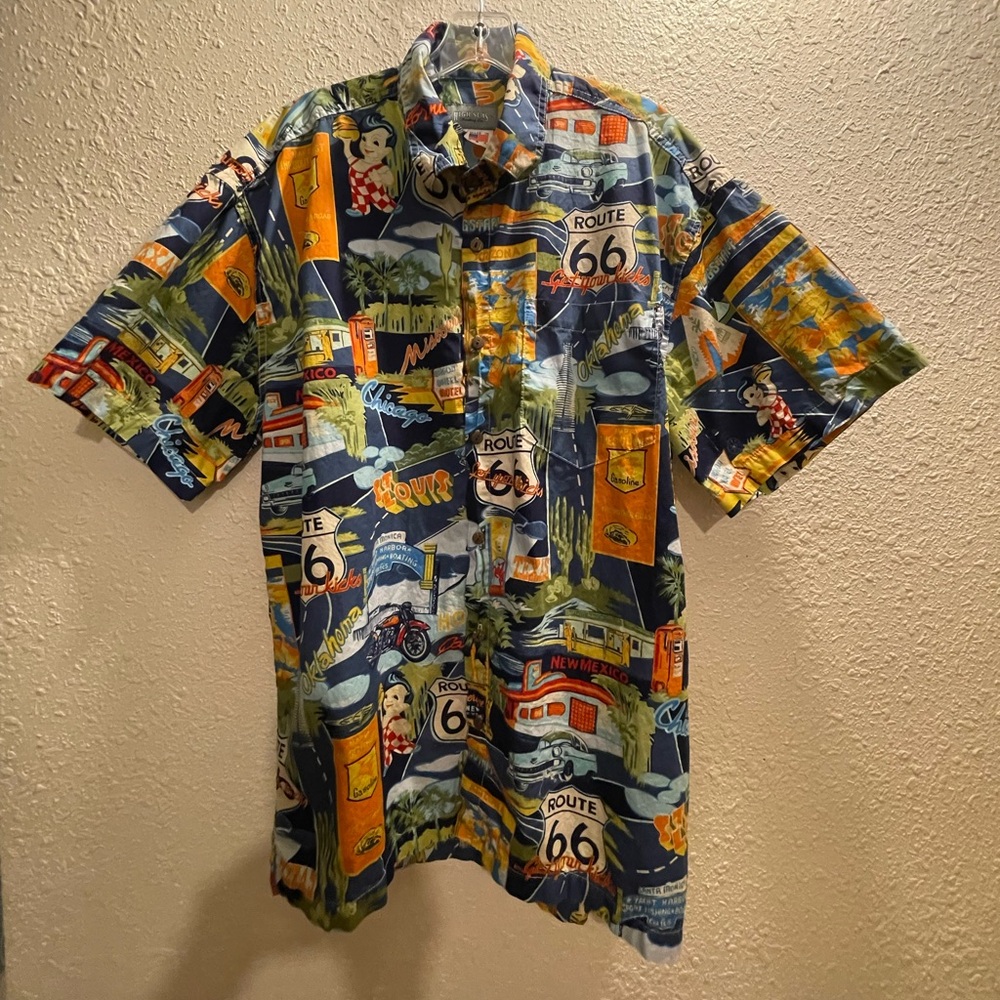 High‎ Seas Trading Co.  Multicolor Route 66 Print, Casual